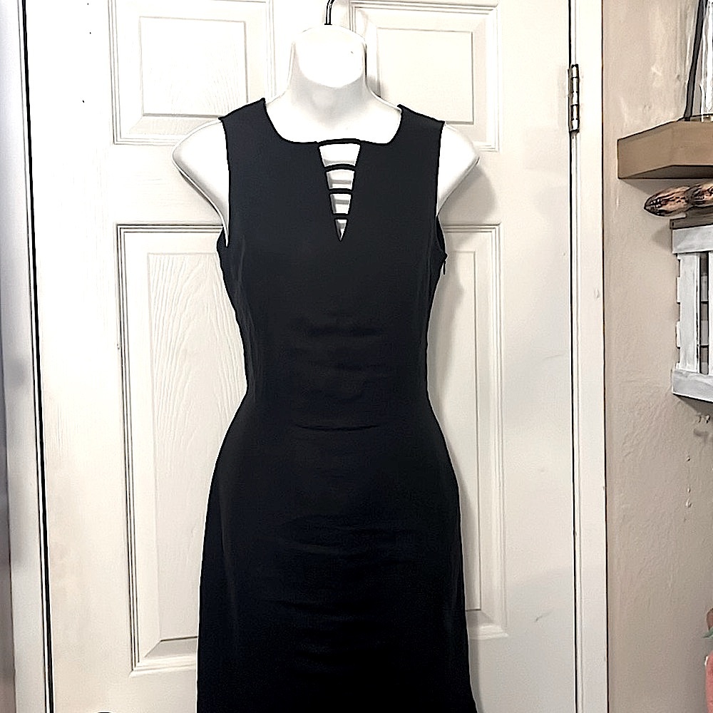 Steilmann Sleeveless Black 100% Linen Maxi Midi Dress Sz S